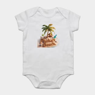 Palm Tree Phuket Beach Baby Bodysuit